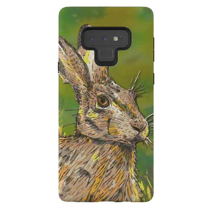 Galaxy Note 9 StrongFit Summer Hare by Lotti Brown