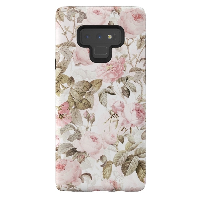 Galaxy Note 9 StrongFit Pastel Vintage Roses by  Utart