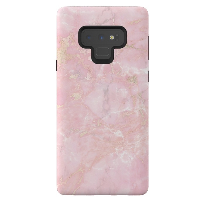 Galaxy Note 9 StrongFit Delicate Rose Gold Metal on Light Pink Marble by  Utart