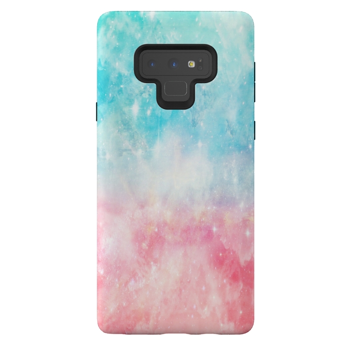 Galaxy Note 9 StrongFit Blue pink galaxy by Jms