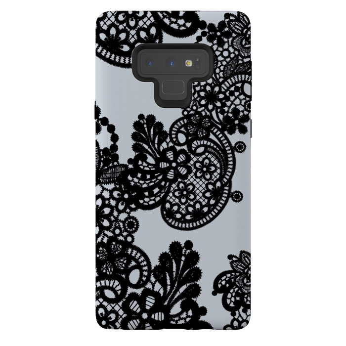 Galaxy Note 9 StrongFit Black lace by Kashmira Baheti