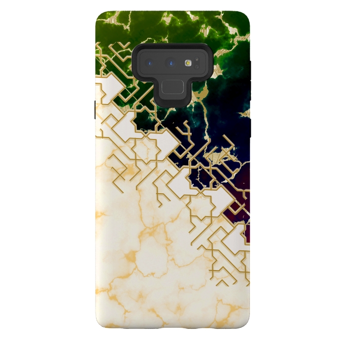 Galaxy Note 9 StrongFit Marble and ocean by Kashmira Baheti