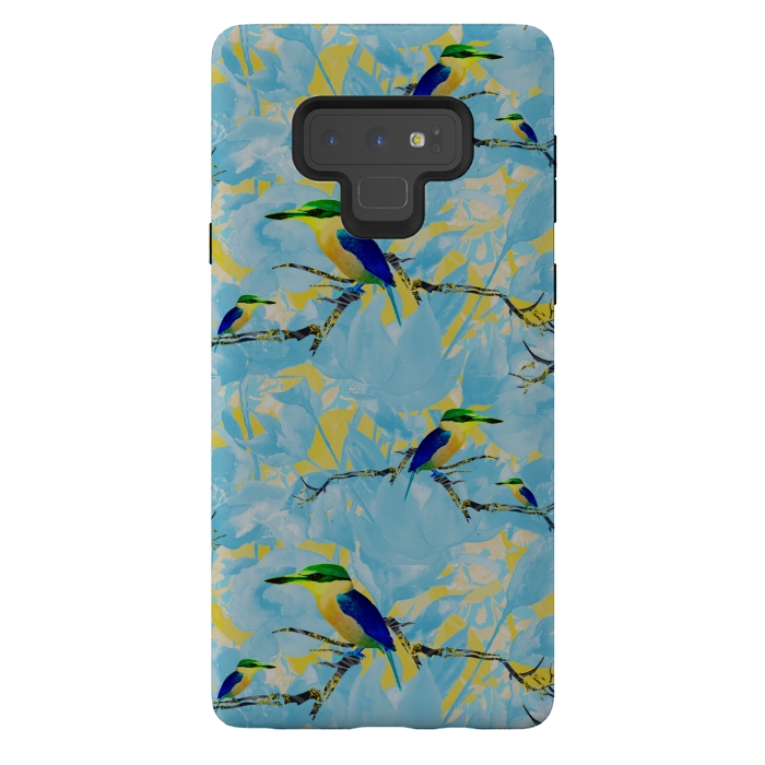 Galaxy Note 9 StrongFit Cool kingfishers by Kashmira Baheti