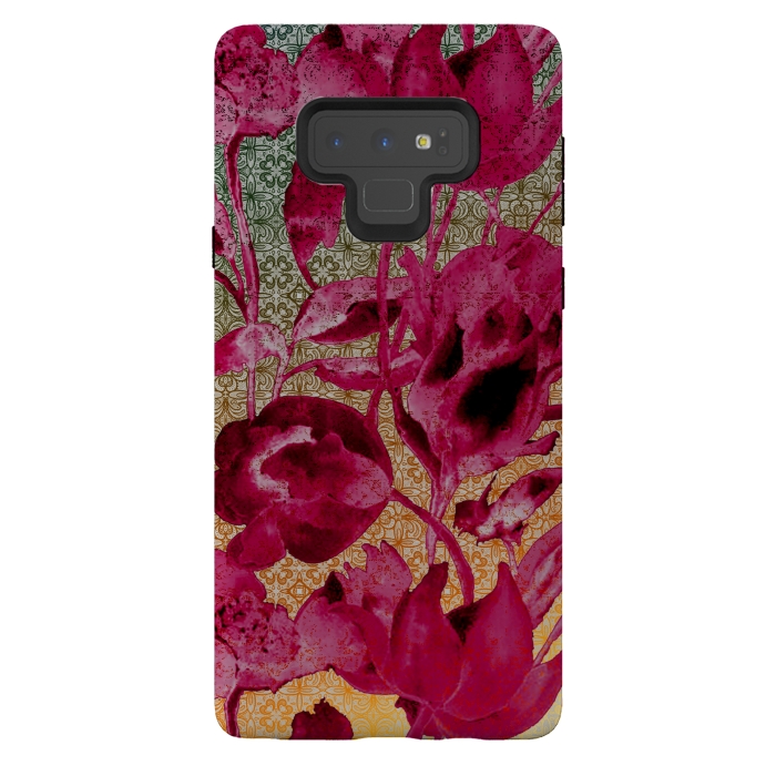 Galaxy Note 9 StrongFit Lacey floral by Kashmira Baheti
