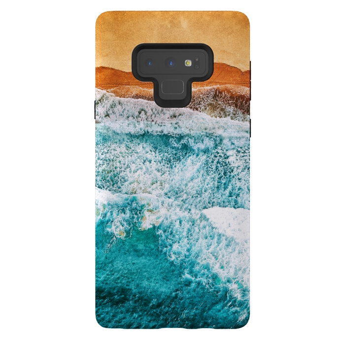 Galaxy Note 9 StrongFit Tropical VI - Beach Waves II by Art Design Works