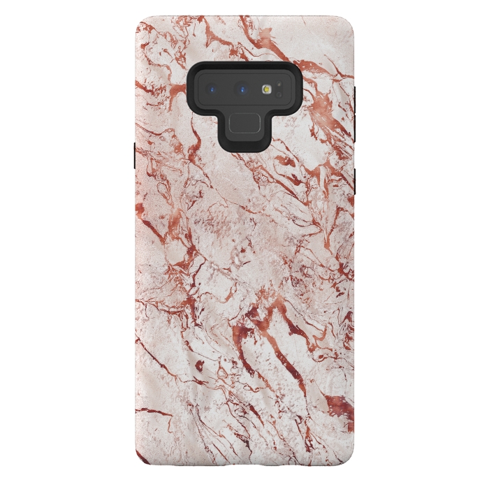 Galaxy Note 9 StrongFit ROSE GOLD MARBLE by Art Design Works