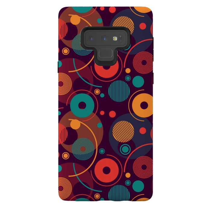 Galaxy Note 9 StrongFit colorful rounded shapes by TMSarts