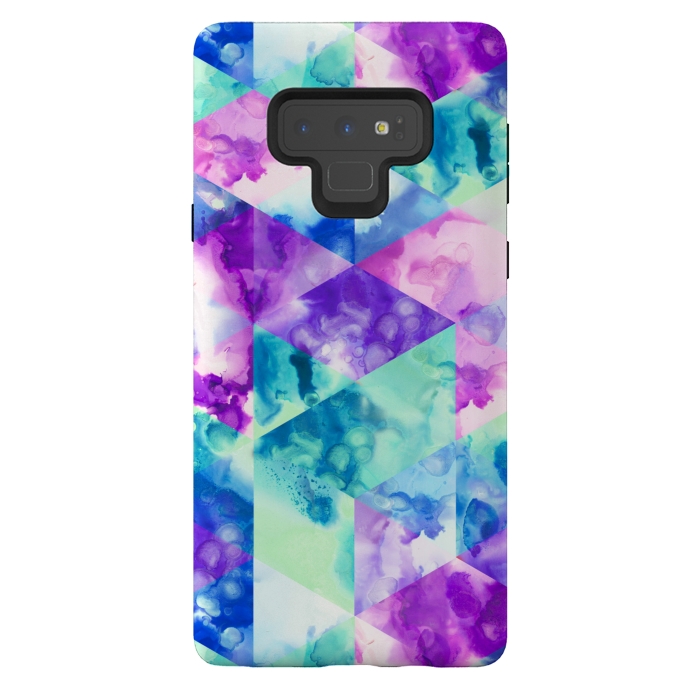 Galaxy Note 9 StrongFit Inky Hexagons by gingerlique
