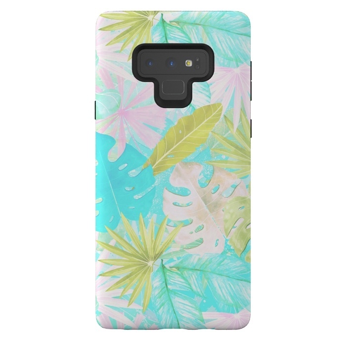 Galaxy Note 9 StrongFit Soft Pastel Aloha Tropical Jungle by  Utart