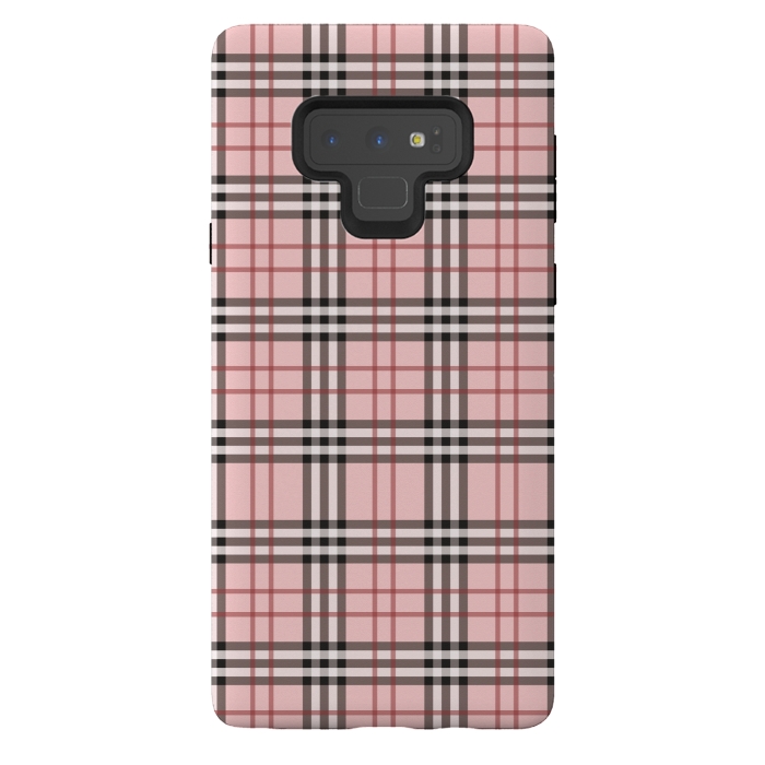 Galaxy Note 9 StrongFit Luxury Plaid by Quirk It Up