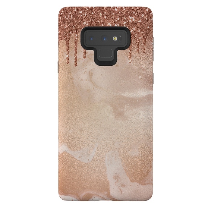 Galaxy Note 9 StrongFit Copper Glitter Rain by  Utart