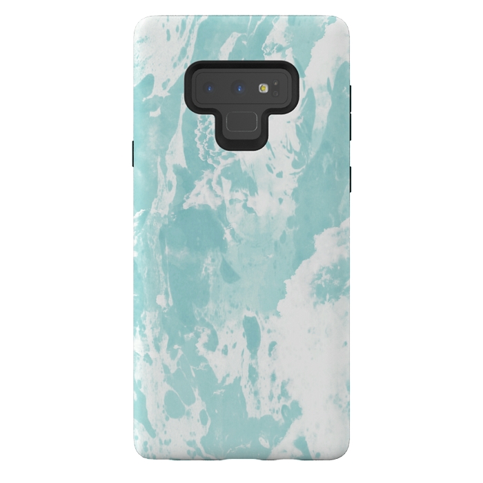Galaxy Note 9 StrongFit Mint blue abstract by Jms