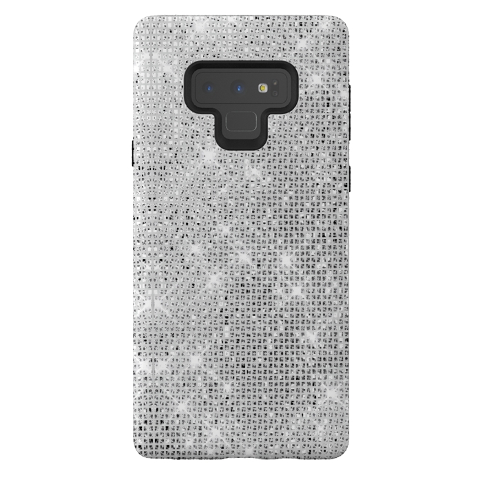 Galaxy Note 9 StrongFit Silver Glitter by Alemi