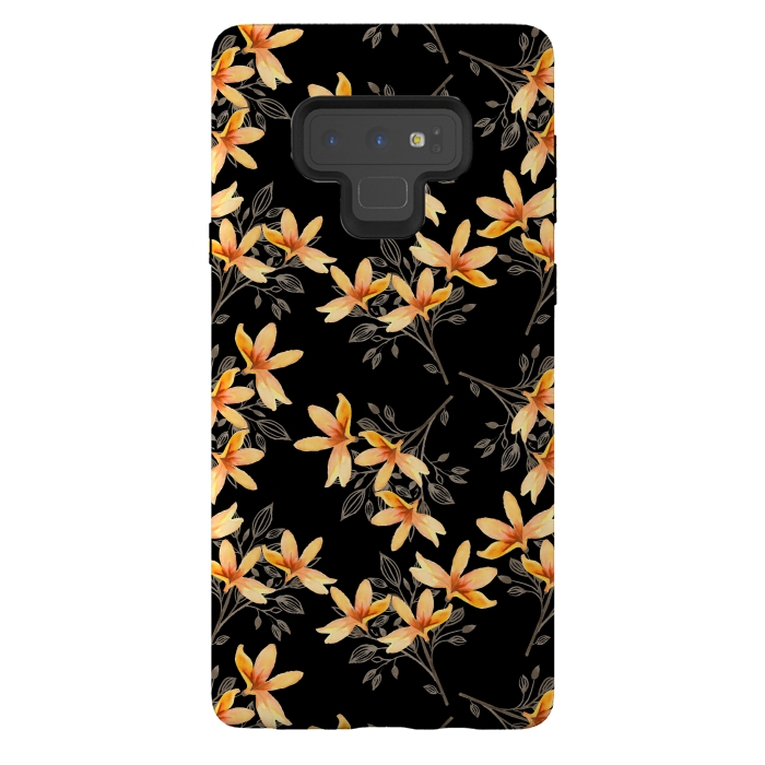 Galaxy Note 9 StrongFit Dark Night of Flora by Creativeaxle