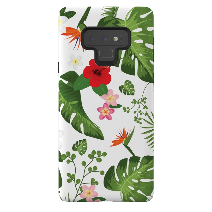 Galaxy Note 9 StrongFit Tropical Flower Background by Bledi