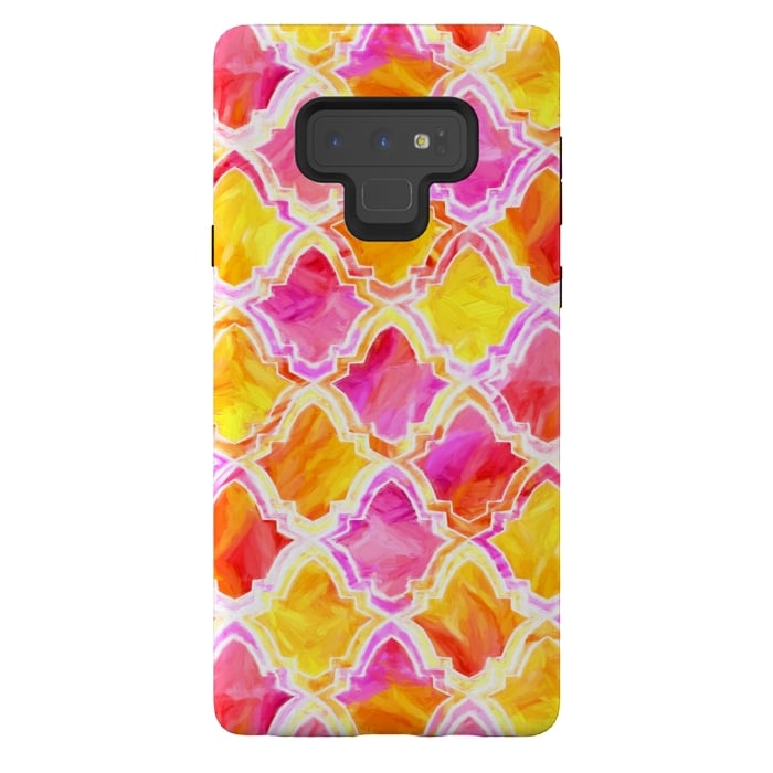 Galaxy Note 9 StrongFit Marrakesh Inspired Moroccan In Sunset Colors  by Tigatiga