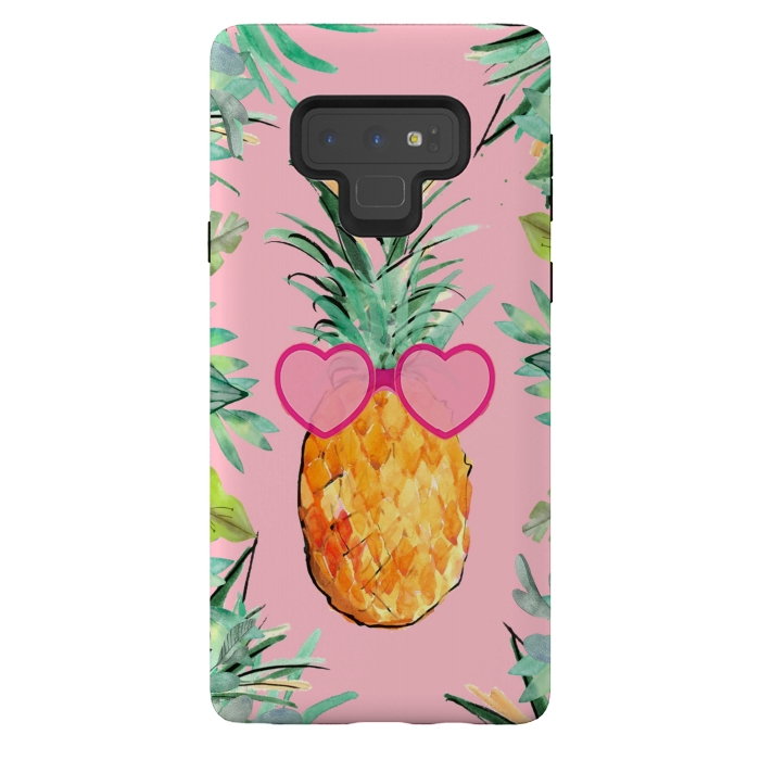 Galaxy Note 9 StrongFit Cool Pinapple with Glasses by ''CVogiatzi.