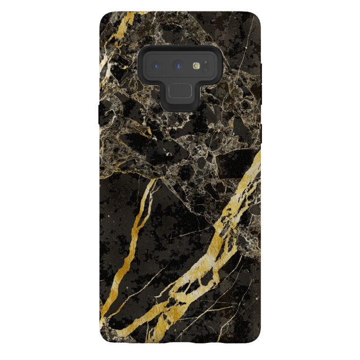 Galaxy Note 9 StrongFit Grey gold elegant marble by Oana 