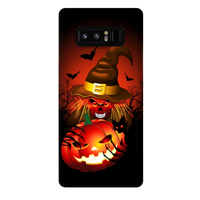 Galaxy Note 8 StrongFit Skull Witch Halloween Monster by BluedarkArt