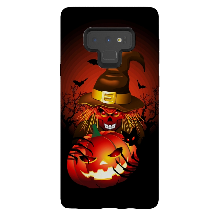 Galaxy Note 9 StrongFit Skull Witch Halloween Monster by BluedarkArt