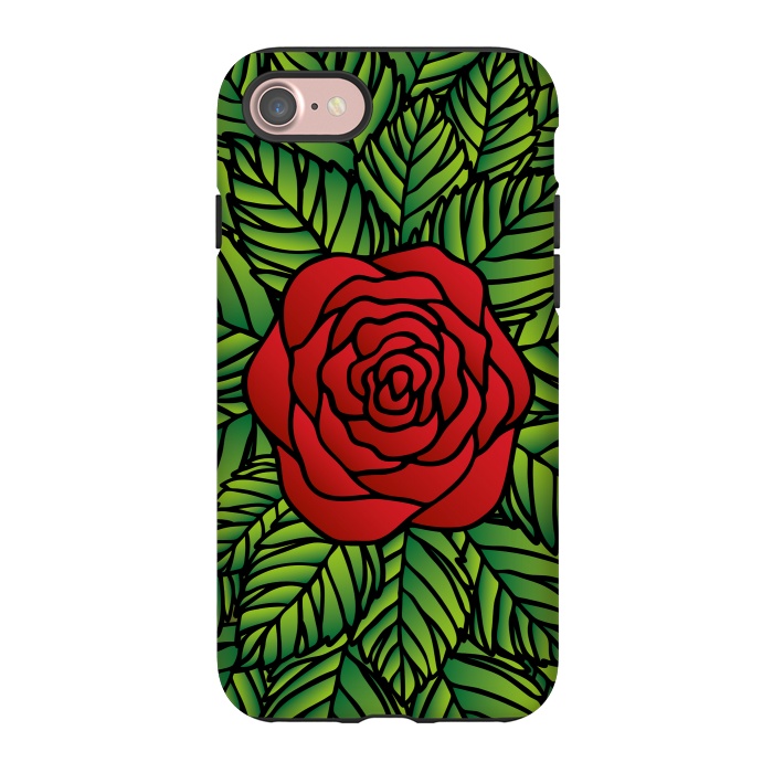 iPhone 7 StrongFit Red Rose by Majoih