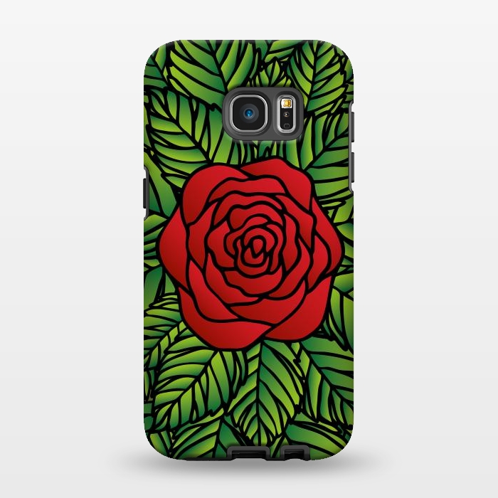 Galaxy S7 EDGE StrongFit Red Rose by Majoih