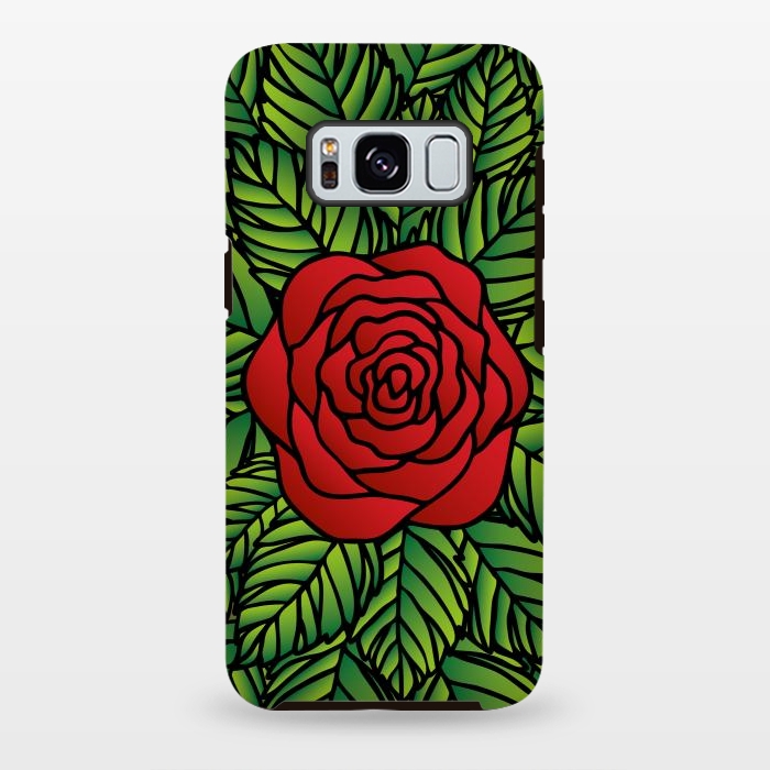 Galaxy S8 plus StrongFit Red Rose by Majoih