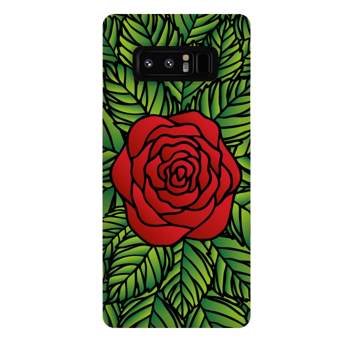 Galaxy Note 8 StrongFit Red Rose by Majoih