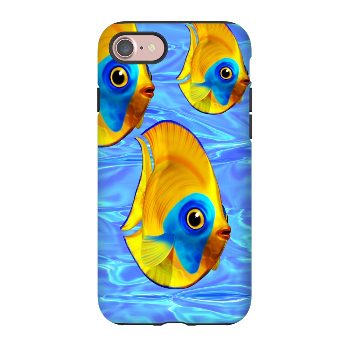 iPhone 7 StrongFit Fish 3D Cute Tropical Cutie on Clear Blue Ocean Water  by BluedarkArt