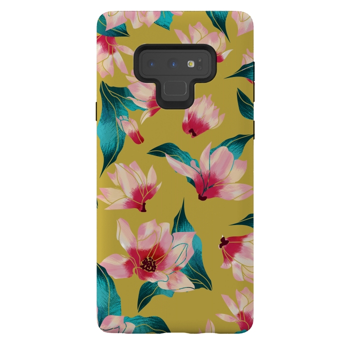 Galaxy Note 9 StrongFit Floral Aura by Uma Prabhakar Gokhale