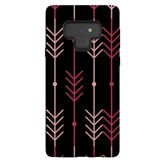 Galaxy Note 9 StrongFit pink arrow pattern by MALLIKA