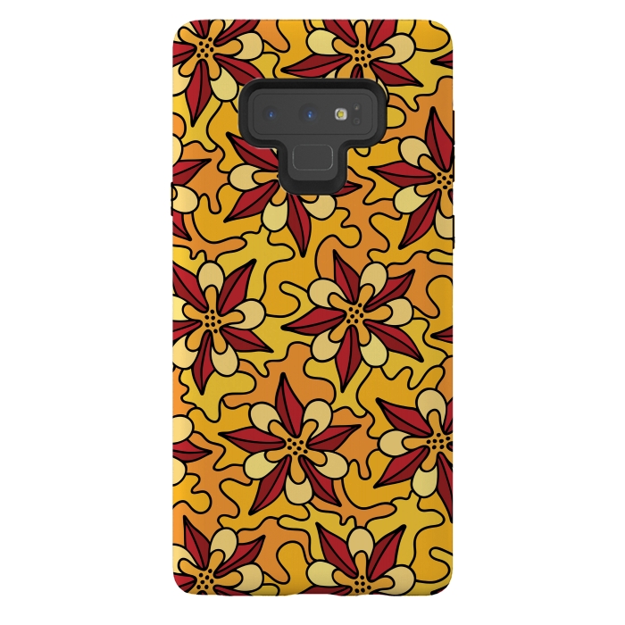 Galaxy Note 9 StrongFit Aquilegia Pattern by Majoih