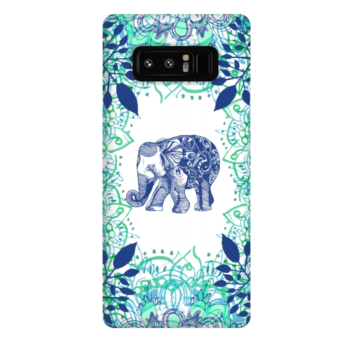 Galaxy Note 8 StrongFit Boho Elephant  by Rose Halsey