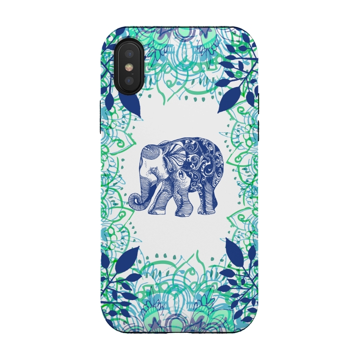 iPhone Xs / X StrongFit Boho Elephant  by Rose Halsey