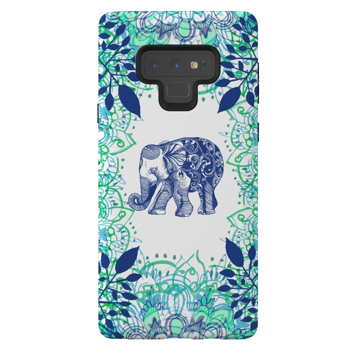 Galaxy Note 9 StrongFit Boho Elephant  by Rose Halsey