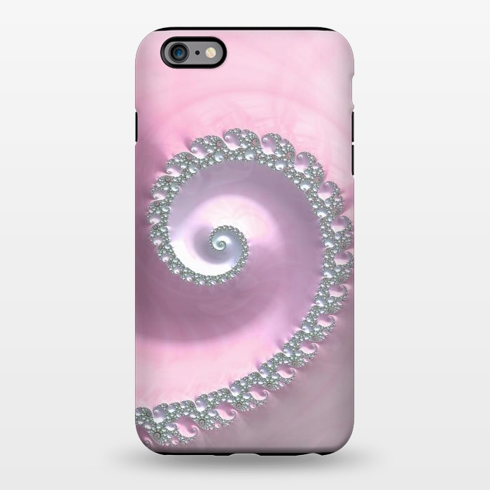 iPhone 6/6s plus StrongFit Pink Pastel Fractal Swirl by Andrea Haase