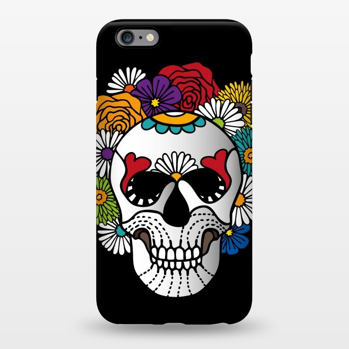 iPhone 6/6s plus StrongFit Dark Curly Sugar Skull by Majoih