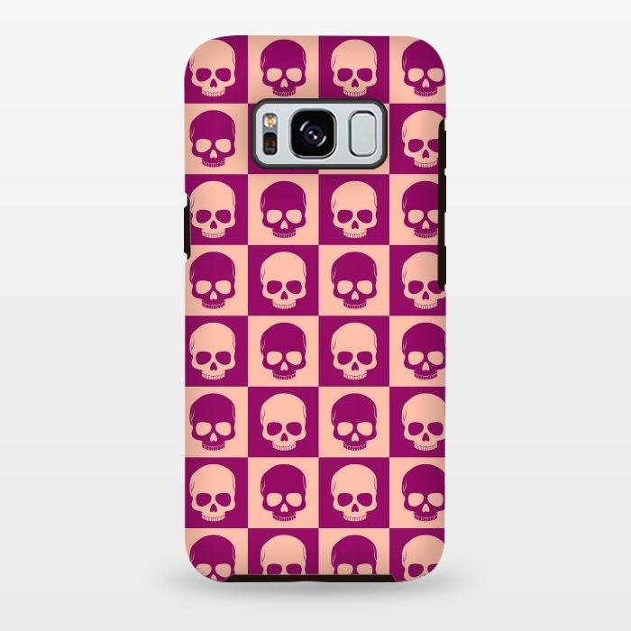 Galaxy S8 plus StrongFit Checkered Skulls Pattern II by Art Design Works