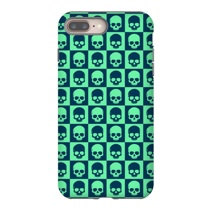 iPhone 7 plus StrongFit Checkered Skulls Pattern III by Art Design Works