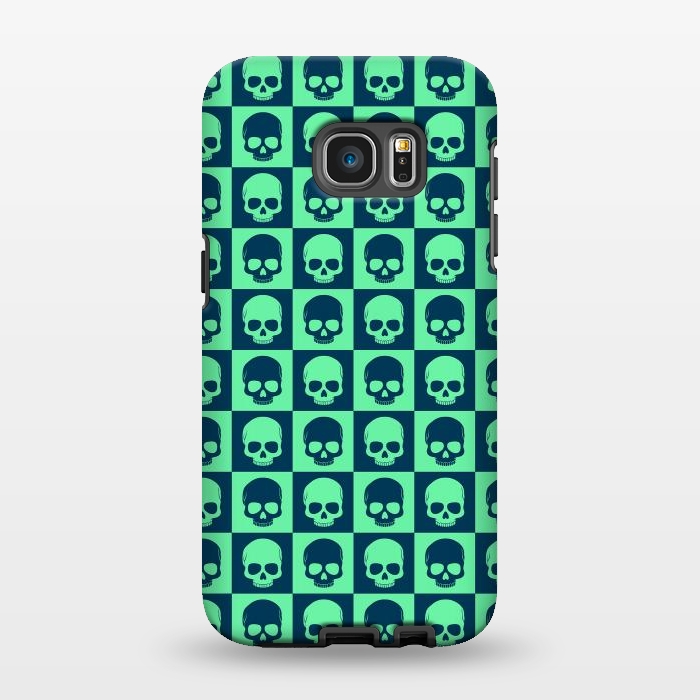 Galaxy S7 EDGE StrongFit Checkered Skulls Pattern III by Art Design Works