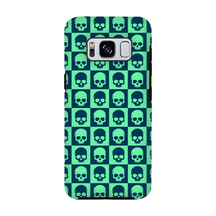 Galaxy S8 StrongFit Checkered Skulls Pattern III by Art Design Works