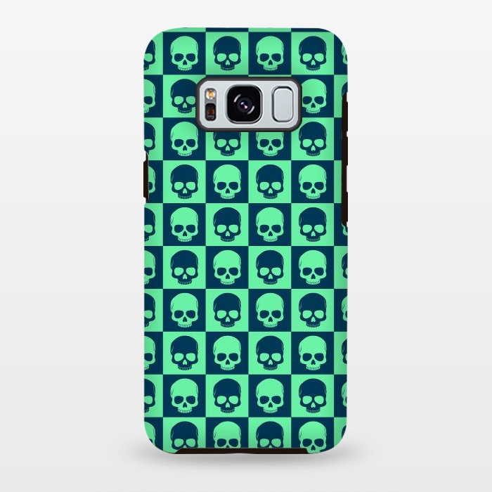 Galaxy S8 plus StrongFit Checkered Skulls Pattern III by Art Design Works