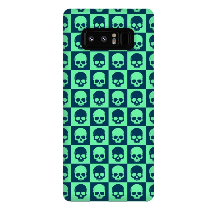 Galaxy Note 8 StrongFit Checkered Skulls Pattern III by Art Design Works