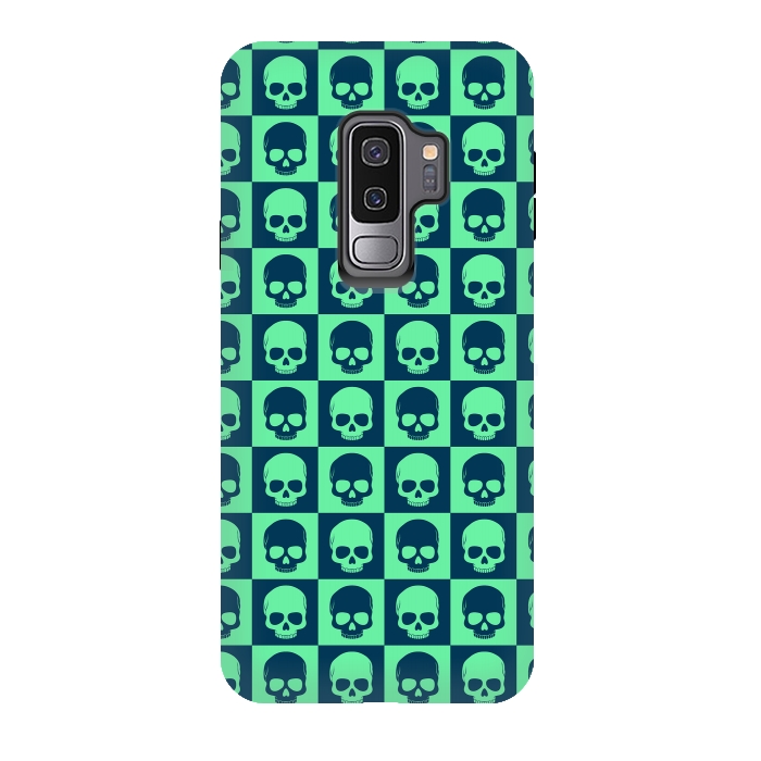 Galaxy S9 plus StrongFit Checkered Skulls Pattern III by Art Design Works