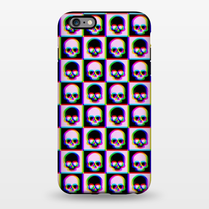 iPhone 6/6s plus StrongFit Glitch Checkered Skulls Pattern IV by Art Design Works