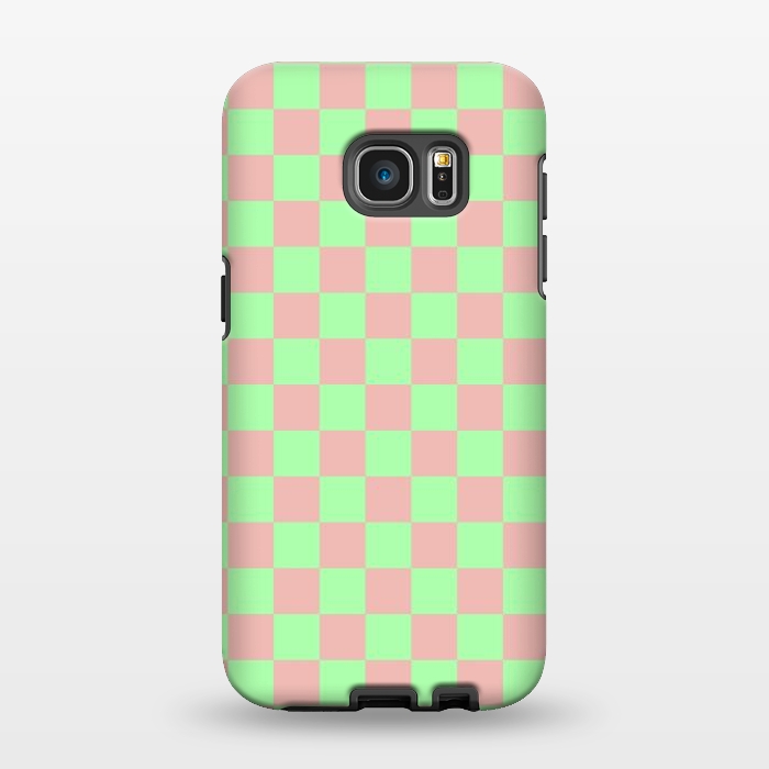 Galaxy S7 EDGE StrongFit Checkered Pattern I by Art Design Works