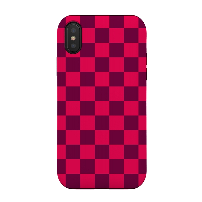 iPhone Xs / X StrongFit Checkered Pattern IV by Art Design Works