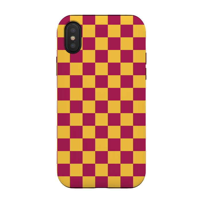 iPhone Xs / X StrongFit Checkered Pattern VII by Art Design Works