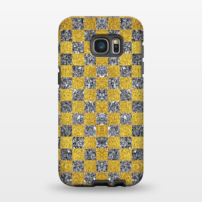 Galaxy S7 EDGE StrongFit Checkered Pattern X by Art Design Works