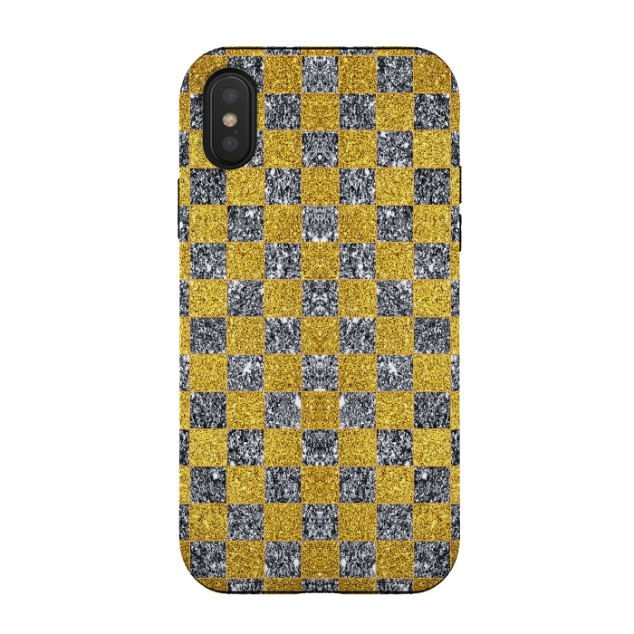 iPhone Xs / X StrongFit Checkered Pattern X by Art Design Works